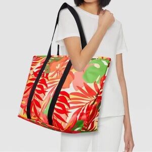 Target Shade & Shore Tropical Print Beach Boat Zip Tote